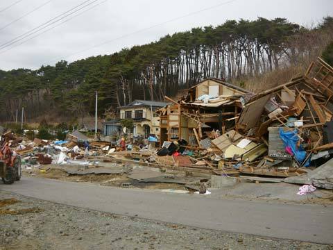 洋野町の津波の爪跡