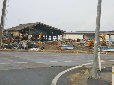 洋野町の復旧工事