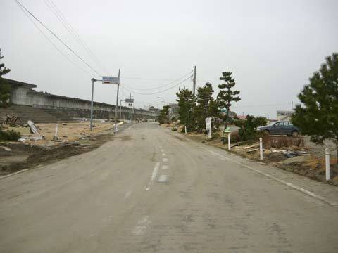 洋野町海浜公園の道路
