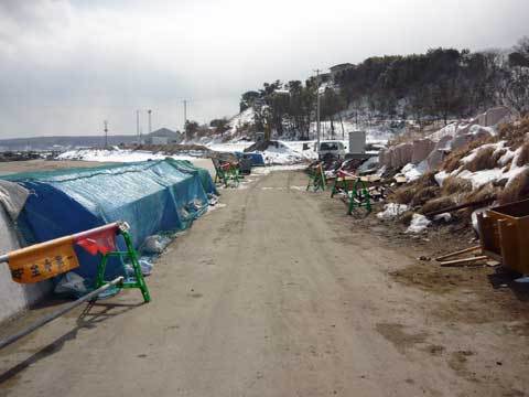 堤防の復旧工事